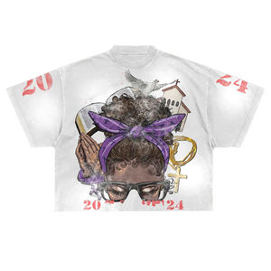 Custom Crop Boxy T-shirts 100% Algodón Térmico Peso pesado Sun Faded Acid Wash Streetwear Drop Shoulder Screen Print T-shirt - Product Image 2