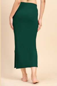 Trendmalls Respirant pour Spandex Shapers Vert Foncé Saree Shapewear Jupon pour Femme Modèle P02 - Product Image 3