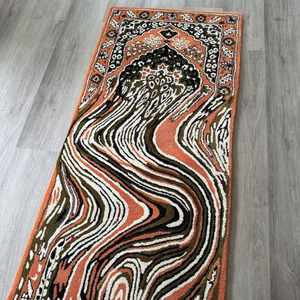 Ensemble de tapis en laine tuftée à la main de couleur or moderne, antidérapant, lavable, options de taille personnalisées pour la chambre à coucher, le bureau à domicile, l'hôtel - Product Image 3
