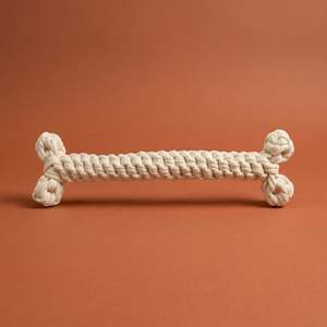 Juguete para Perro Ecológico Jumbo, Hueso de Cuerda Blanco, Juguete Duradero de Algodón y Felpa con Sonido en Forma de Palo para Jugar y Regalar - Product Image 2