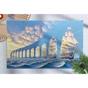 Bridge Made of Sky <b>Rug</b>, Printed <b>Rug</b>, Modern Art <b>Rug</b>,<b>Chenille</b> <b>Rug</b> - Product Image 1