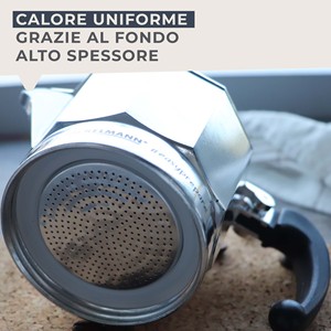 Set di Moka da 2 tazze, classica e moderna, caffettiera in ceramica in metallo e plastica con coperchio per la preparazione di tè e caffè - Product Image 5