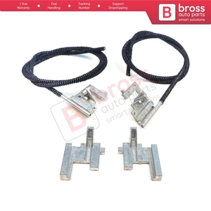 Câbles Bowden de commande de toit ouvrant BSR673 gauche et droit avec charnières de fixation métalliques pour Clio MK2 1998-2012 - Product Image 3