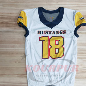 Maillots d'uniforme de football américain 7v7 Maillot de football américain rembourré de qualité supérieure avec logo personnalisé du fournisseur pakistanais - Product Image 1