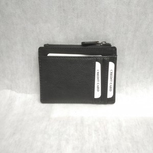Cartera de Cuero para Tarjetas de Crédito, Débito, Identificación, Metro, con Protección RFID, Monedero Pequeño y Delgado con Cremallera, Unisex 2026 - Product Image 2