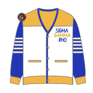 Cardigans en acrylique pour femmes avec broderie Sigma Gamma Rho Soror |   Pull cardigan personnalisé brodé pour femmes de la sororité SGRho - Product Image 5