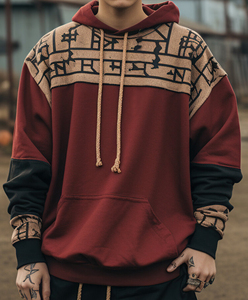 Sweat à capuche décontracté avec impression bouffante pour hommes Tissu polaire confortable avec fermeture éclair de haute qualité Meilleur choix pour l'hiver - Product Image 4