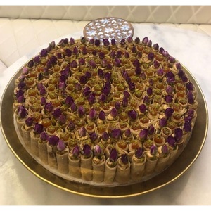 Plateau de serveur de chocolat design moderne de grande qualité en métal doré plateau de service en forme de présentoir de bonbons au prix de gros - Product Image 1