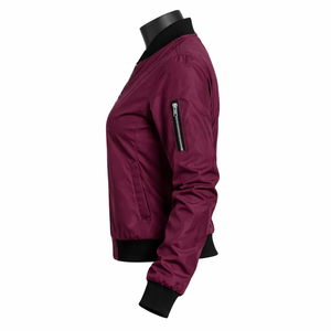 Chaqueta Bomber Ligera con Cierre y Cuello Acanalado, Ropa Exterior Informal de Moda Urbana - Product Image 4