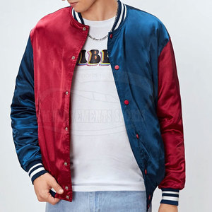 Veste en satin en vrac légère Veste en satin fabriquée en polyester Veste d'hiver en satin à boutons couverts - Product Image 1