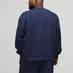 เสื้อสเวตเตอร์คอกลมผ้าฝ้าย100% สำหรับผู้ชายเสื้อสวมหัวระบายอากาศได้แบบปักสไตล์ฮิปฮอปใส่สบายสำหรับฤดูหนาว - Product Image 4