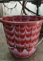 Seau en plastique léger et portable de qualité industrielle, haute performance, personnalisé, 26-30L, avec poignée en acier et couvercle, qualité alimentaire