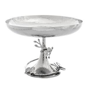 Galvanized Single Tier Designer Metal Cake Stand Natural Look with Fashionable Edge Tray Available <b>for</b> <b>Sale</b> - Product Image 5