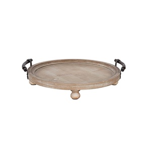 Bandeja Redonda de Madera con Patas y Asas Bruillet - Product Image 2