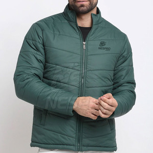2025 invierno al aire libre adultos uso Stand Collar Front Logo Puffer chaquetas precio bajo secado rápido transpirable para hombres - Product Image 1