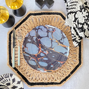 Mantel Individual octogonal de algas marinas naturales ecológicas de alta calidad tejido a mano estilo europeo buen precio para decoración de Navidad al por mayor - Product Image 5