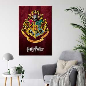 Affiche du blason de l'école Hogwarts pour Harry Potter, design traditionnel, décoration murale - Product Image 1