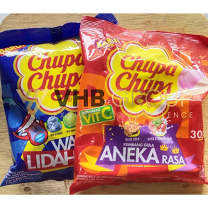 Sachet de sucettes 8x30x9G saveur chocolat, bonbons durs multicolores en gros - Product Image 3