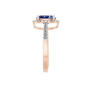 Bague de fiançailles pour femme en argent sterling 925 rhodié VVS D Moissanite ovale saphir synthétique broche réglage bijoux fins mariage - Product Image 2
