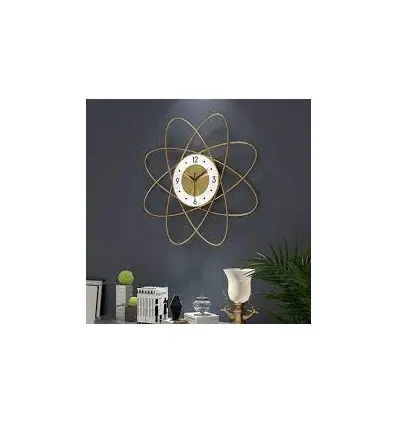 Horloge murale en fil de laiton décor à la maison meilleure vente horloge murale design fleur en fil de taille personnalisée à prix bon marché