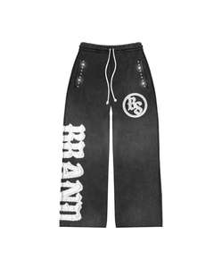 Pantalon 2 pièces avec fermeture éclair pantalon ample avec logo personnalisé de marque streetwear - Product Image 4