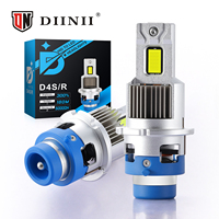 DIINII Phare LED D4S/R 180W 18000LM à double tube en cuivre 12V IP65 étanche LED Canbus universel pour voiture