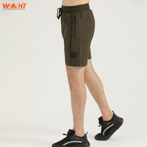 Pantalones cortos de gimnasio de alta calidad para hombre para entrenamiento físico Pantalones de entrenamiento de secado medio Bolsillos Pantalones de correr de poliéster informales-Venta al por mayor - Product Image 5