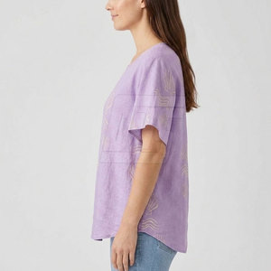 Trendy Ladies <b>Beach</b> Top Short Sleeve Summer <b>Shirt</b> Lightweight Vacation Wear Casual Resort Fashion Holiday Outfit - Product Image 5