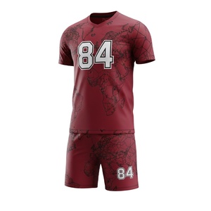 Maillot de football personnalisé à sublimation, imprimé flamme marron, vente en gros, séchage rapide, respirant, kit d'entraînement de football, tenue d'équipe - Product Image 3