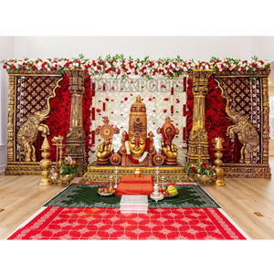 Pillayar Blessing Mandap/Stage para inauguración de la casa Diseño tradicional Durable South Indian Wedding Stage Fabricantes profesionales - Product Image 3