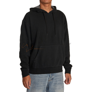 Pull à capuche imprimé motif solide thermique en gros 100% coton pull à capuche pour hommes hiver polaire avec logo personnalisé - Product Image 1