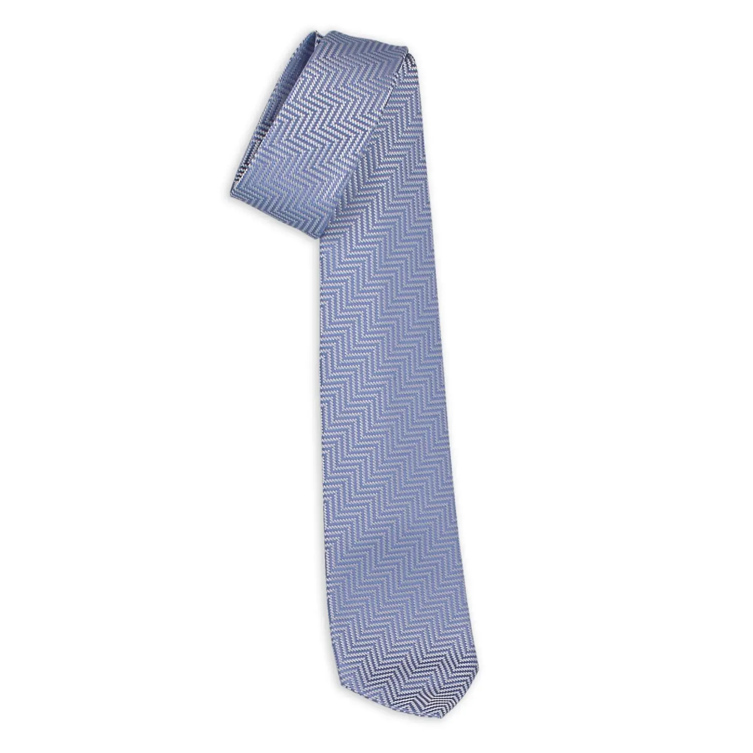 Corbata de seda profesional Seven Fold-148x8 cm Jacquard Milano Azul claro-Eleva tu aspecto con corbatas italianas