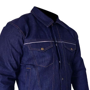 Fabricante de ropa para hombre, Chaquetas vaqueras para ropa de invierno, chaqueta vaquera de color sólido de material personalizado para hombre - Product Image 4