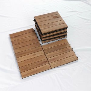 Tuile de terrasse en acacia de style moderne résistante aux intempéries, 5 lattes avec surface lisse pour la rénovation extérieure et les projets d'aménagement paysager - Product Image 1