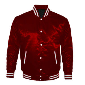 Chaqueta Bomber Azul Satinada Personalizable para Hombre, Chaqueta de Primavera con Letras, Transpirable, Estilo Universitario - Product Image 2