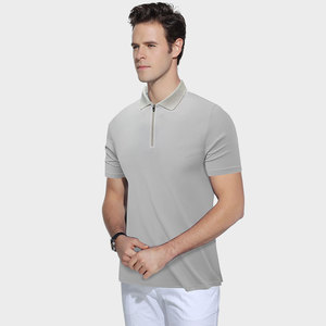 Camisas de Manga Corta para Hombre, Personalizadas con Logotipo ODM, Estilo Casual Elegante para Verano, con Cierre, Transpirables, Tejidas en Poliéster y Algodón - Product Image 1