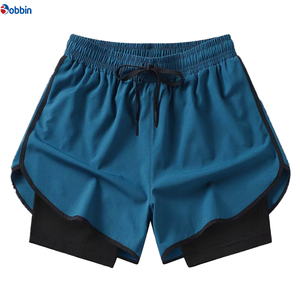 Customized Men Short Double <b>Layer</b> With Pocket Comfortable Gym Short Running Training Short Yoga Fitness Short Workout Breathable - Product Image 1