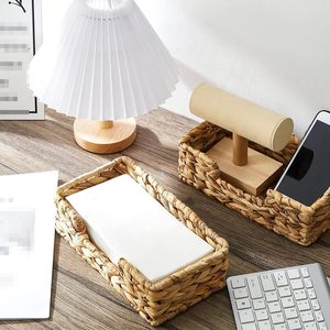 Eco Friendly Natural Water Hyacinth <b>Tissue</b> case for Table Handmade Napkin Basket <b>Holder</b> <b>Kitchen</b> Decoration - Product Image 3