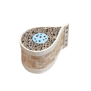 Maison d'abeille solitaire en bambou en forme de larme Kit de nid d'abeille de ruche Maisons d'insectes en bois pour abeilles maçon Papillons Coccinelle Hôtel Condos - Product Image 1