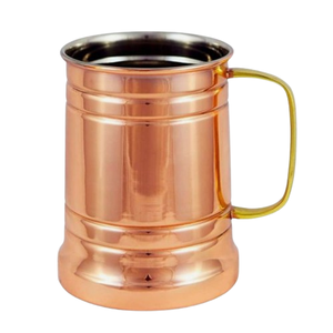 Poignée en laiton tasse en cuivre Ayurveda avantages pour la santé bière et vin boisson tasse en cuivre pour boissons Camping utilisation en plein air - Product Image 1