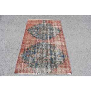 Alfombra Decorativa Vintage de 3.3x5.3 pies (102x161 cm), Alfombra Oriental de Lana Roja Turca - Product Image 1