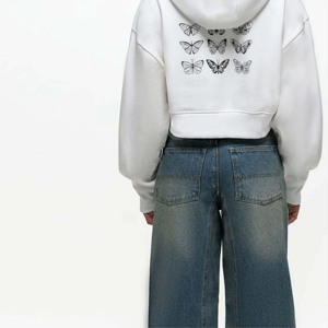 Logo personnalisé Streetwear Hoodies pour Femme Pull Respirant Femme Hoodie Casual Crop Top Tricoté Hoodies pour Filles - Product Image 4