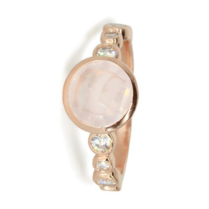 Piedra de cuarzo rosa Plata de Ley 925 sólida Chapado en oro rosa Diseño único Mujer Chica Boda Día de San Valentín Directo de fábrica - Product Image 2
