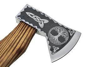 Hache de qualité industrielle en acier à haute teneur en carbone, tête embossée, manche en bois, pour le camping, le bricolage en plein air, haches embossées pour couper - Product Image 2