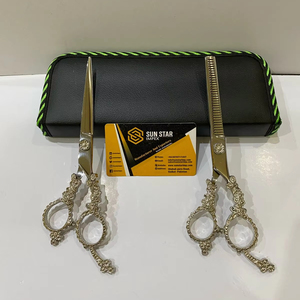 Ciseaux de coiffeur en acier inoxydable pur 440C poignée de dragon pointe de lame tranchante utilisation légère de salon de coiffure pour droitier - Product Image 5