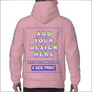Sweatshirts à capuche brodés unisexes en éponge française 65% coton 35% polyester grande taille imprimés d'automne pour hommes vente en gros - Product Image 5