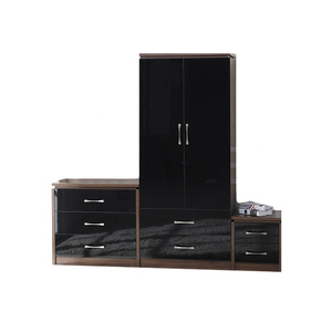 Factory Direct Price Concerto 3 Pieces Trio High Gloss Modern Bedroom Furniture Sets New Collection Storage <b>Cabinets</b> - Product Image 1