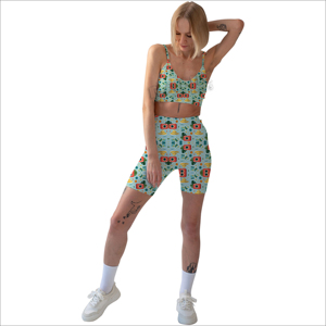 Ensemble sans manches élégant de yoga pour femmes ensemble soutien-gorge et short de sport pour femmes ensemble de yoga pour femmes de qualité supérieure - Product Image 2