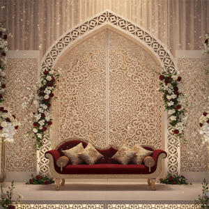 Marcos de Escenario Mehrab de Fibra de Vidrio Tallados en 3D, Estilo Vintage, Personalizables en Tamaño y Color, Juego de Sofás para Novios - Product Image 6