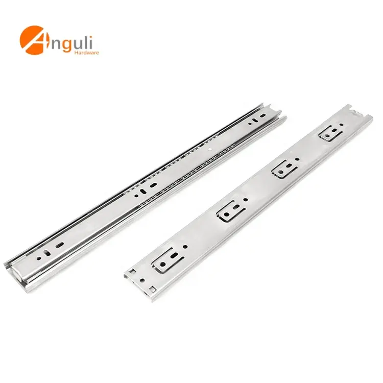 Stainless Steel 3-Fold Full Extension Ball Bearing Drawer Slide For Cabinet Accessories Drawer Rail